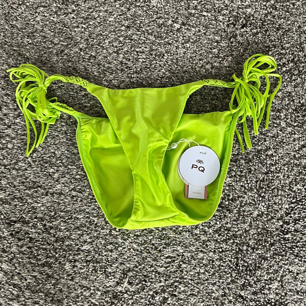 PQ swim Mila bathing suit Lime (Super Hot Color) set top and bottom NWT M and L - Picture 10 of 14